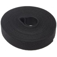 Лента-липучка многоразовая 5 м х 20мм, черная (1 шт/уп) REXANT 07-7526