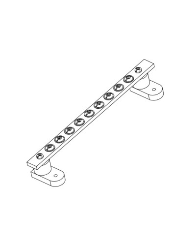 Панель заземления 200 мм / 200 А в Саратове Аксессуары для стоек и шкафов Pintop.ru